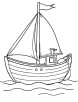 Articulated boat coloring page