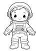 Astronaut in spacesuit coloring page