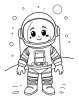 Astronaut on moon coloring page