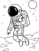 Astronaut with a jet pack coloring page