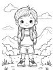 Backpacking coloring page 2