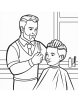 Barber with comb coloring page