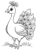 Beautiful peacock coloring page