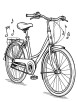 Bicycle with musical notes coloring page