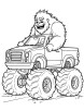 Bigfoot monster truck coloring page