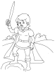 Brave prince coloring page