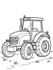 Bright tractor coloring page