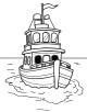 Boat Coloring Page