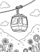 Cable Car Coloring Page