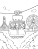 Cable Car Coloring Page