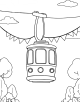 Cable Car Coloring Page