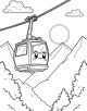 Cable Car Coloring Page