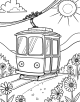 Cable Car Coloring Page