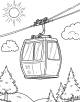 Cable Car Coloring Page