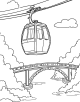 Cable Car Coloring Page