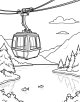 Cable Car Coloring Page