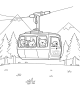 Cable Car Coloring Page