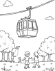 Cable Car Coloring Page