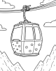 Cable Car Coloring Page