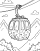 Cable Car Coloring Page