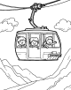 Cable Car Coloring Page