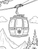 Cable Car Coloring Page