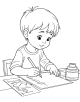 Arts and Crafts Coloring Page