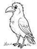 Calm crow coloring page