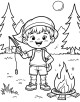 Camping Coloring Page