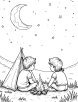 Camping kids coloring page