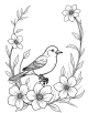 Canary Bird Coloring Page