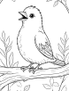 Canary singing coloring page