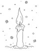 Candle with snowflakes coloring page