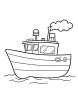 Cargo boat coloring page