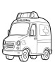 Cartoon ambulance coloring page