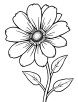 Cartoon aster flower coloring page