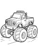 Cartoon monster truck coloring page