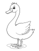 Cartoon swan coloring page