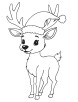 Christmas reindeer coloring page