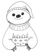 Christmas Animals Coloring Page