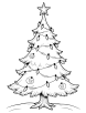 Christmas tree and gifts coloring page