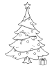 Christmas tree coloring page