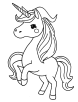 Christmas unicorn coloring page