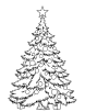 Classic Christmas tree coloring page