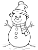 Classic snowman coloring page