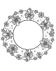 Christmas Wreath Coloring Page