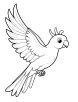 Cockatoo bird flying in the sky coloring page