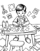 Arts and Crafts Coloring Page