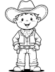 Cowboy with a bandana coloring page