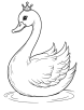 Crowned swan coloring page